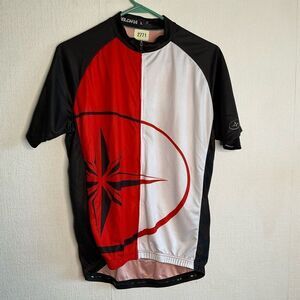 Polaris Adventure Cycling Jersey Red Black Bike Bicycle Breathable Shirt ZipUp L